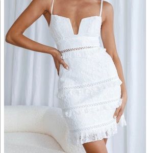 White Selfie Leslie dress, size AUS6/USA XS